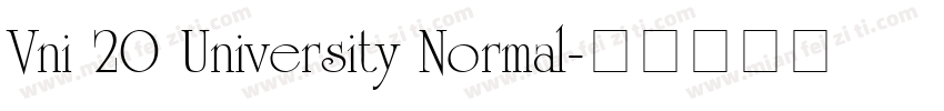 Vni 20 University Normal字体转换